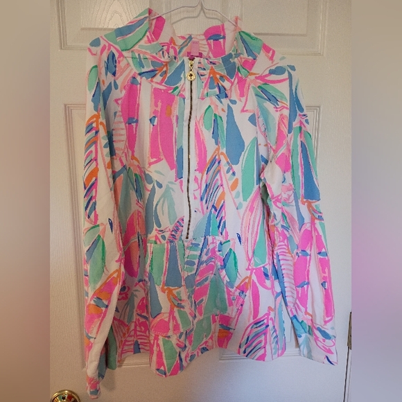 Lilly Pulitzer Tops - Lilly Pulitzer Multicolor Sailboat Popover No Fading Or Pilling XL